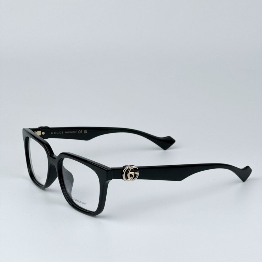 Gucci GG1537OK 001 BRAND NEW Eyeglasses Black Square Women - Picture 8 of 11